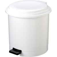 Runder weißer Pedaleimer 12 Liter
