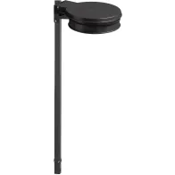 Mangangraue Halterung für zu verschließende Müllbeutel.