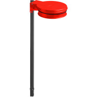 Practical and easy to seal red trash bag holder