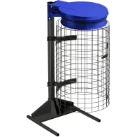 Trash bag holder blue demonstrations robust grid practical portable