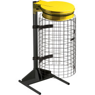 Yellow support for trash bags events integrated grid