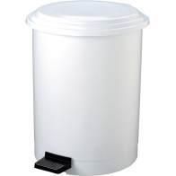 Runder weißer Pedaleimer 40 Liter