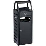 Dark gray anti-vandal ashtray basket 20+4 liters