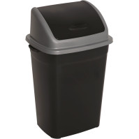 Set of 5 colorful swing lid trash cans