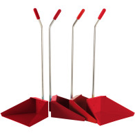 Industrial waste shovel red steel set of 12