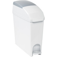 White feminine hygienic trash can with modern practical pedal