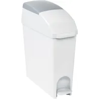 White feminine hygienic trash can with modern practical pedal