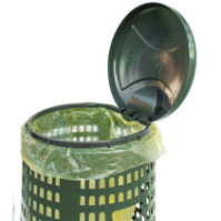 Praktischer und funktioneller urbaner grüner Taschenkorb