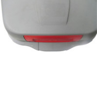 Recycled plastic tilting hatch container 100L grey-red
