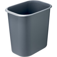 Resistant rectangular 14L fireproof gray plastic bin