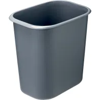 Resistant rectangular 14L fireproof gray plastic bin