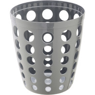 Modern and elegant 12L design perforated gray trash bin