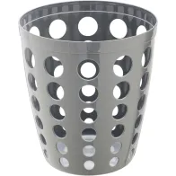 Perforierter grauer Mülleimer im modernen und eleganten 12-Liter-Design