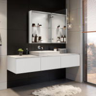 Customizable elegant bathroom mirror cabinet
