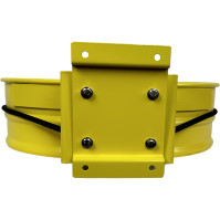 Yellow plastic bag holder