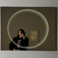 Circular LED mirror
