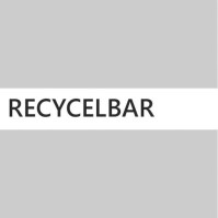 Recycelbarer Klebstoff schwarzer deutscher Buchstabe