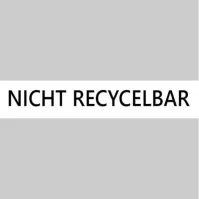 Dreifach selektiver Klebstoff Nicht recycelbar Schwarz Deutsch