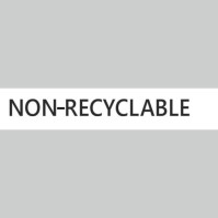 Tri-selektiver Klebstoff Nicht recycelbar Schwarz Englisch
