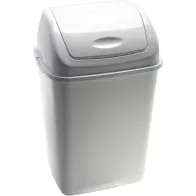 Basic-Mülleimer mit schwenkbarem Deckel weiß 35 Liter
