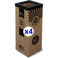 Eco-friendly 100L cardboard bins easy sorting