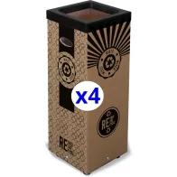 Eco-friendly 100L cardboard bins easy sorting