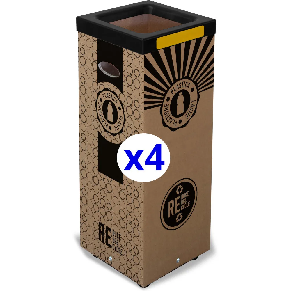Recycling-Mülleimer 100L aus haltbarem Karton