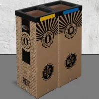 Recycling cardboard bin 100L eco-friendly sturdy