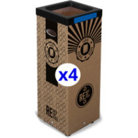 Robuster 100L Recycling-Papierkorb aus Karton