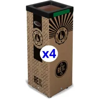 Elegant customizable 100L recycled cardboard bins