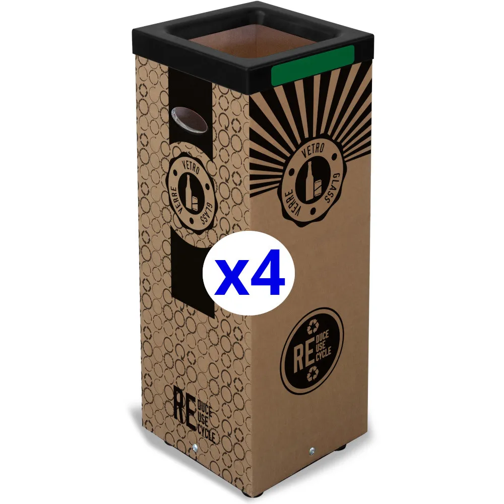 Elegante, anpassbare Recycling-Papierkörbe 100L