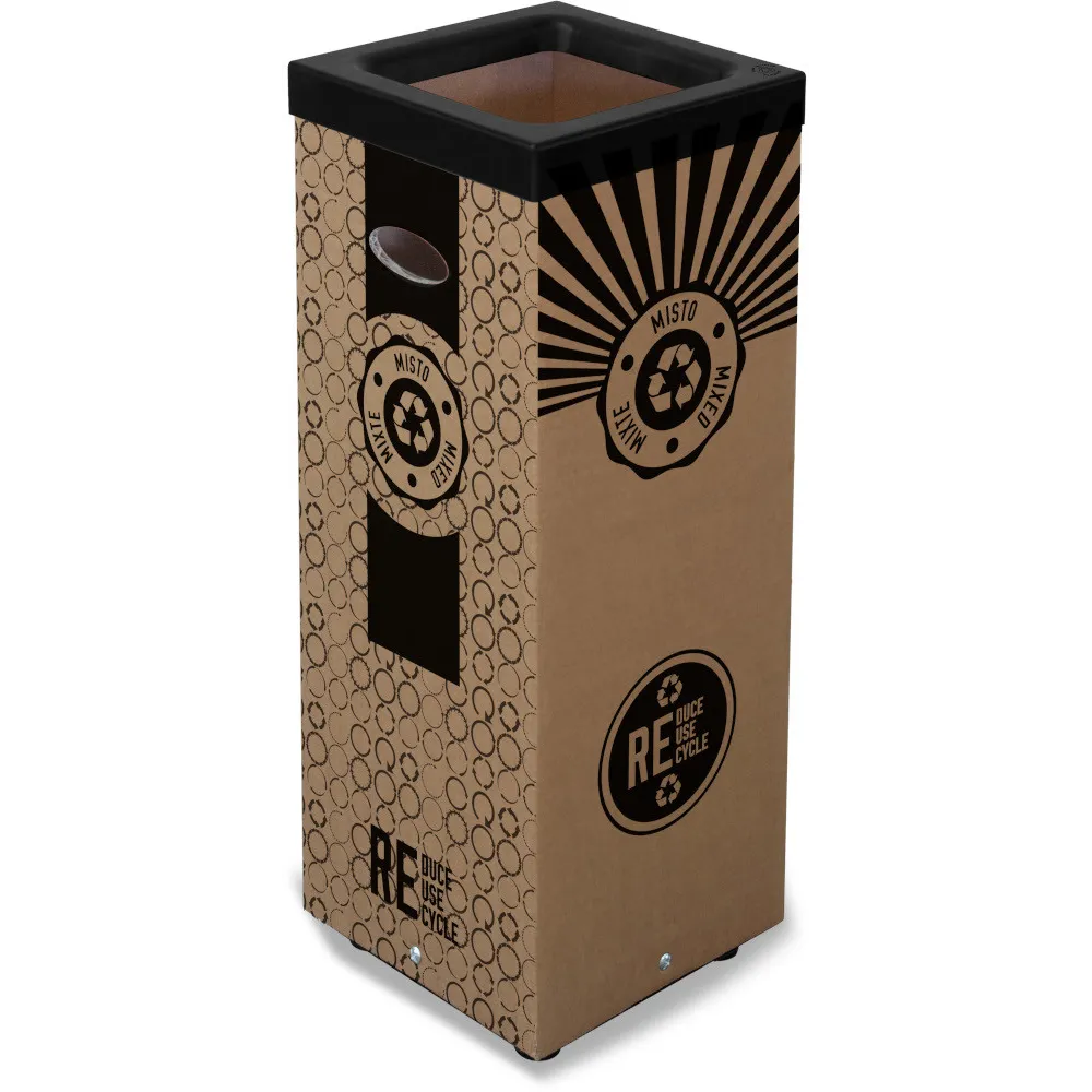 60L Recyclable Bin Eco-Friendly Practical Cardboard