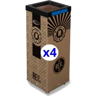 Eco-bins cardboard 60L sustainable recycling