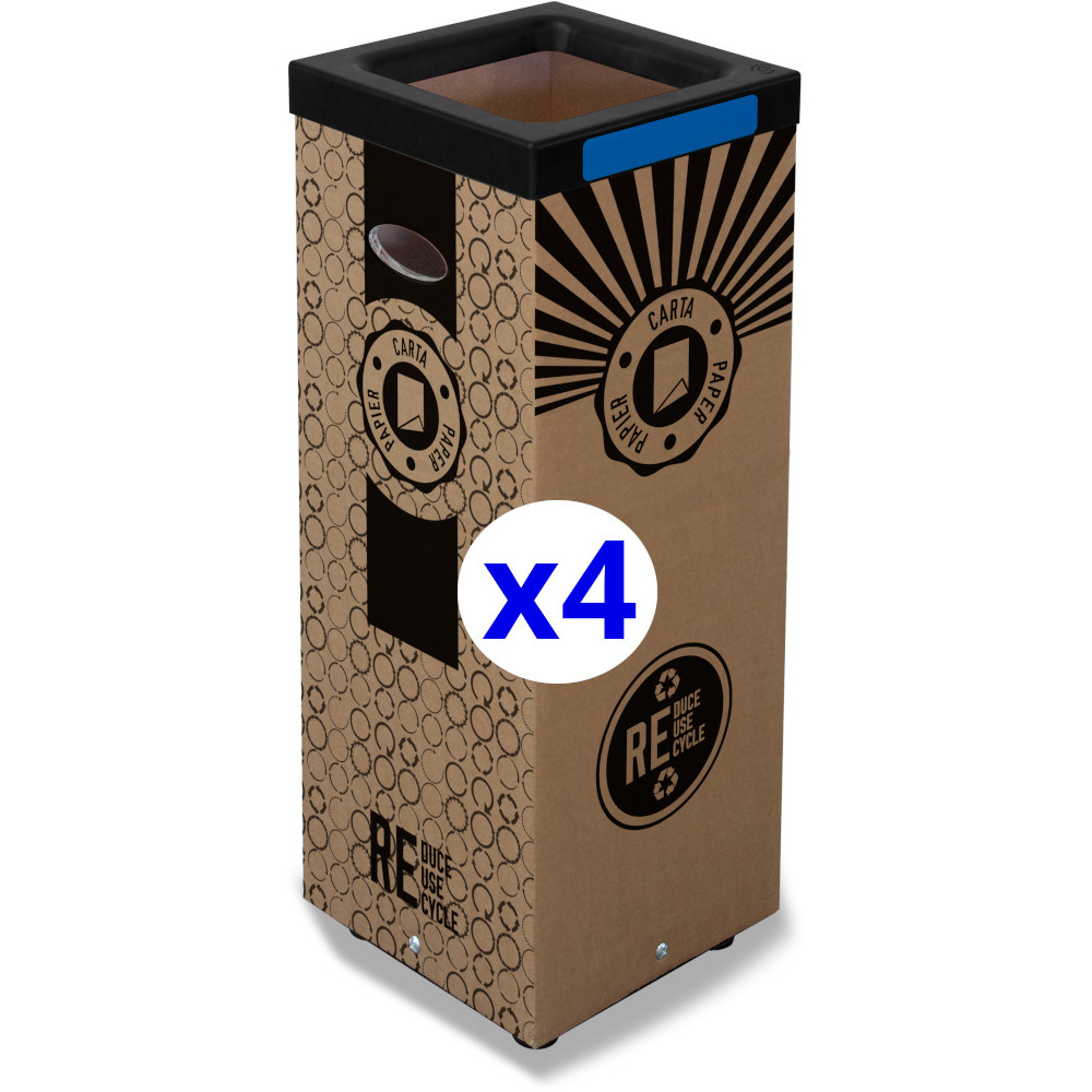 Öko-Mülleimer aus Karton 60L nachhaltiges Recycling Öko-Mülleimer aus Karton 60L nachhaltiges Recycling