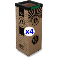 Ökologischer und praktischer 60L Papier- und Glasbehälter