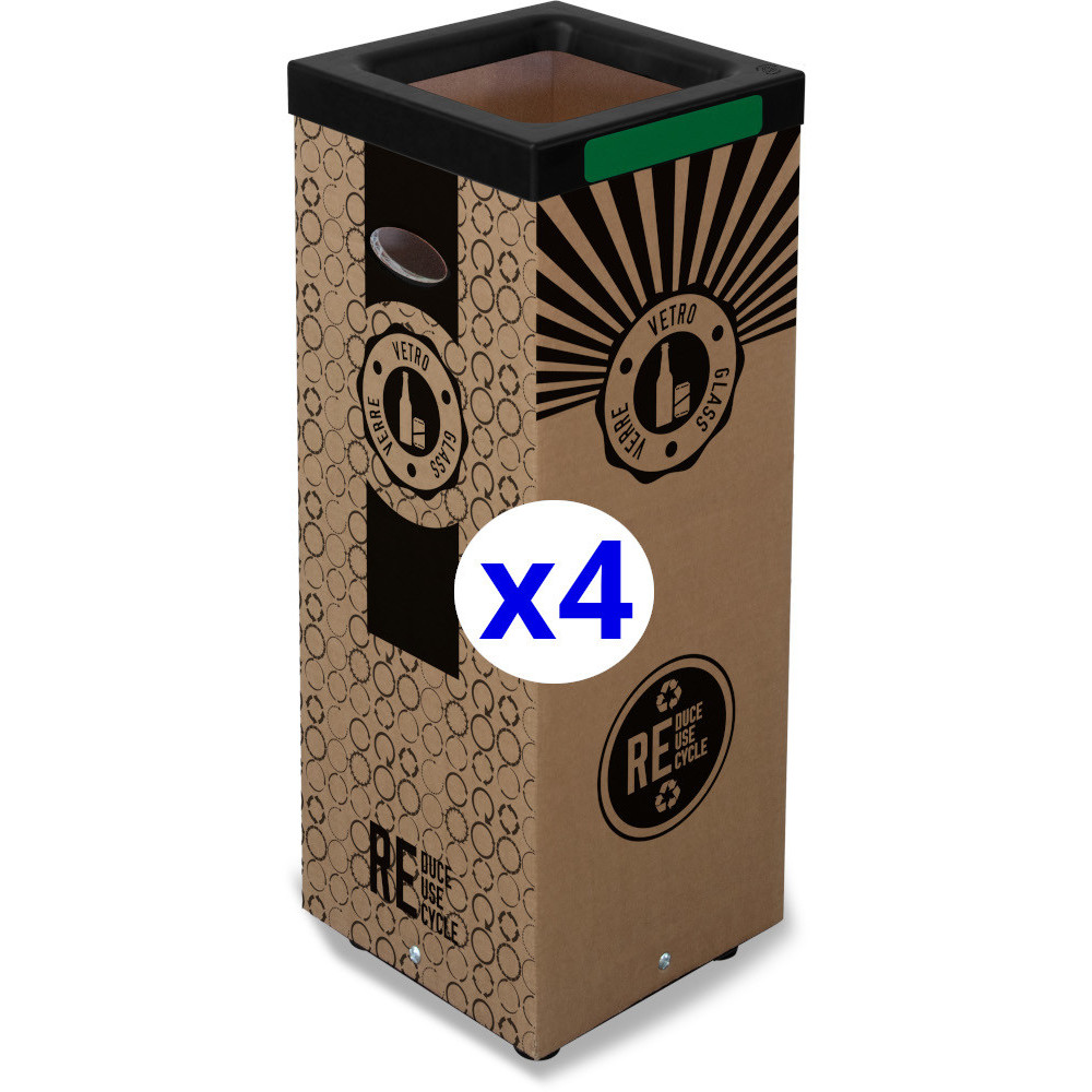 Ökologischer und praktischer 60L Papier- und Glasbehälter Ökologischer und praktischer 60L Papier- und Glasbehälter