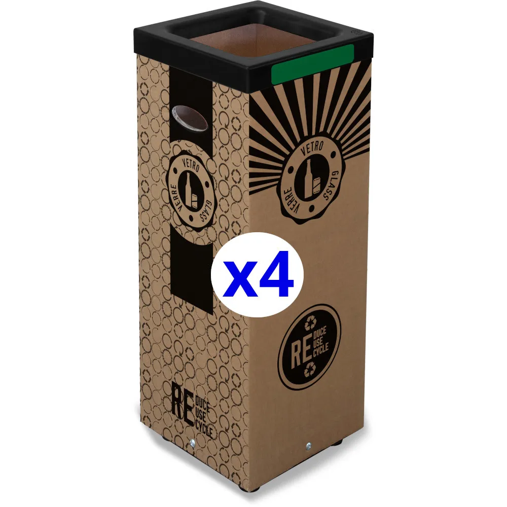 Ökologischer und praktischer 60L Papier- und Glasbehälter