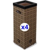 100L Cardboard Bin Graphic Ecological Aesthetic