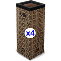 100L Cardboard Bin Graphic Ecological Aesthetic