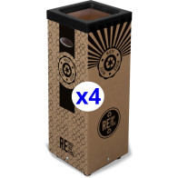 Eco-friendly cardboard trash can refills 100L practical