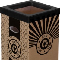 Cardboard trash can
