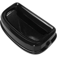 Discreet hygienic black wall-mounted bin for feminine sanitation
