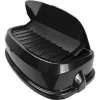 Black hygienic wall-mounted automatic trash can 12L