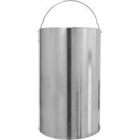 Hygienischer Mülleimer 40L Edelstahl mit Pedal