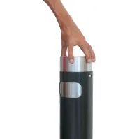 Aluminum column ashtray with front opening