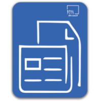 Unverwechselbares magnetisiertes blaues Papiersymbol