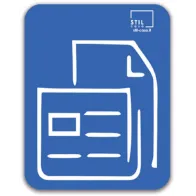 Distinctive blue magnetized paper symbol