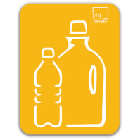 Yellow magnetic plastic symbol pictogram