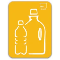 Yellow magnetic plastic symbol pictogram