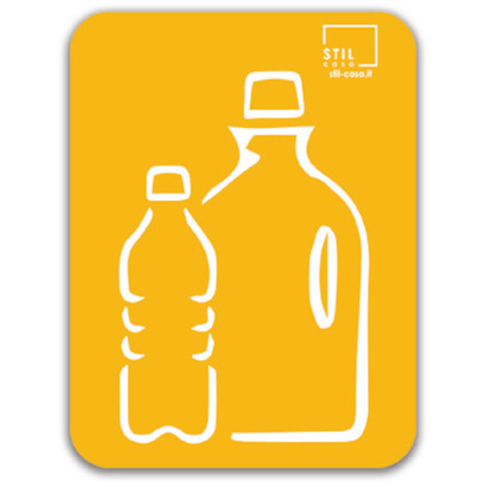 Yellow magnetic plastic symbol pictogram